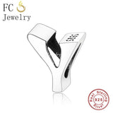 925 Sterling Silver A-Z Alphabet Letters Bead for Women Berloque
