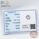 925 Silver Pink Enamel Zircon Beads for Jewelry Making