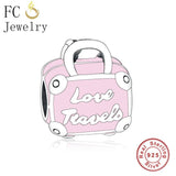 Love Travel Pink Bag Handbag Charm DIY