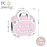 Love Travel Pink Bag Handbag Charm DIY