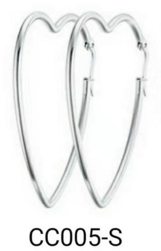 Rose Crystal Love Heart Earring Studs Women Jewelry