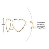 Rose Crystal Love Heart Earring Studs Women Jewelry