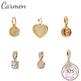 European Flower Lock Crown Clip Beads for Pandora Jewelry Making