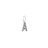 Crystal Alphabet Letter Charm 925 Sterling Silver Bracelet DIY Jewelry