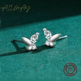 925 Sterling Silver Butterfly Stackable Star Stud Earrings