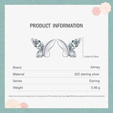 925 Sterling Silver Butterfly Stackable Star Stud Earrings