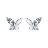 925 Sterling Silver Butterfly Stackable Star Stud Earrings