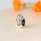 925 Sterling Silver Snail Charms Beads for DIY Jewelry