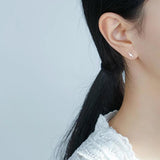 Davis 925 Sterling Silver Lightning Stud Earrings for Women Wedding