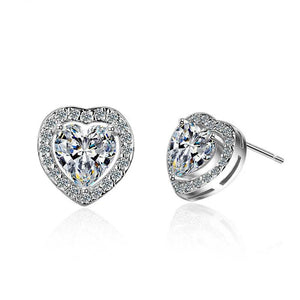 1CT 2CT Moissanite Diamond Stud Earrings Sterling Silver