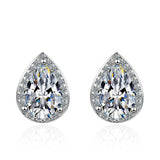 1CT 2CT Moissanite Diamond Stud Earrings Sterling Silver