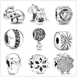 Silver 925 Openwork Love Hearts Bead Pendant Charm for Women DIY