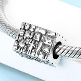 925 Sterling Silver Judaism Wailing Wall Bead Charm for Bracelet