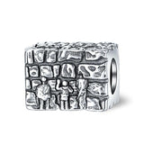 925 Sterling Silver Judaism Wailing Wall Bead Charm for Bracelet