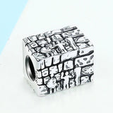 925 Sterling Silver Judaism Wailing Wall Bead Charm for Bracelet
