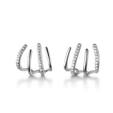 CZ Cuff Huggie Stud Earrings for Women
