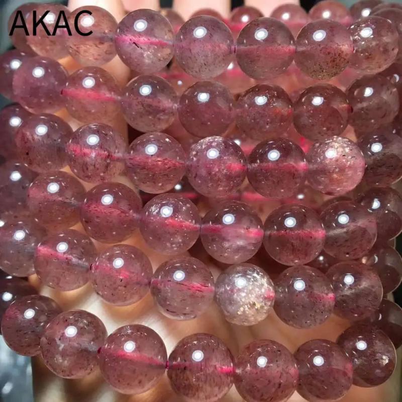 Natural Star Strawberry Quartz Bracelet Beads 8-12mm