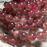 Natural Star Strawberry Quartz Bracelet Beads 8-12mm