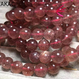 Natural Star Strawberry Quartz Bracelet Beads 8-12mm