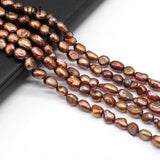 Coffee Freshwater Pearl Beads for DIY Charm Bracelet Necklace