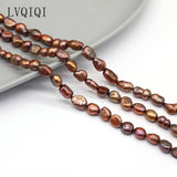 Coffee Freshwater Pearl Beads for DIY Charm Bracelet Necklace