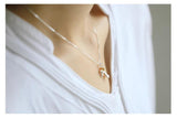 925 Silver High-heeled Shoes Necklace Pendant Women Jewelry