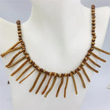ZFSILVER Golden Cora Ball Branch 925 Silver Necklace