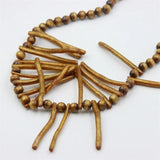 ZFSILVER Golden Cora Ball Branch 925 Silver Necklace