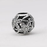 Daisy Meadow Crystal Bead Charm Bracelet 925 Silver Bangle DIY Jewelry