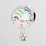 925 Silver Flower Charm for Bracelet DIY Jewelry