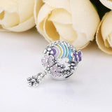 925 Silver Flower Charm for Bracelet DIY Jewelry
