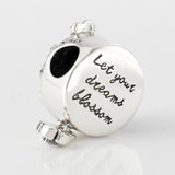 925 Silver Flower Charm for Bracelet DIY Jewelry
