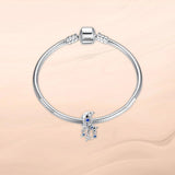 Star Moon Charms Sterling Silver Bead for Bracelet DIY Making