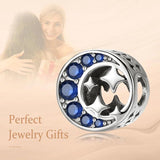 Star Moon Charms Sterling Silver Bead for Bracelet DIY Making