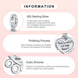 Pet Footprint Charms Pendant 925 Sterling Silver Heart Shaped Bracelet Charm