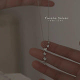Star Necklace Tassel Pendant 925 Silver Clavicle Chain Women Fine Jewelry