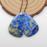 Lapis Lazuli Nugget Earring Beads Pair - Semiprecious Jewelry
