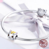 925 Silver Cat Charm for Bangle & Bracelet Pendant