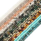 15'' Natural Stone Beads Turquoise Apatite Rondelle Spacer Waist Bead