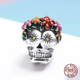 Enamel Skull Beads for Bracelet or Necklace Charm