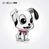 Sterling Silver Animals Pets Charm Beads Bracelet