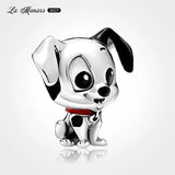 Sterling Silver Animals Pets Charm Beads Bracelet