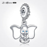 Sterling Silver Animals Pets Charm Beads Bracelet
