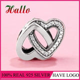925 Silver Entwined Love Charm for Bracelets