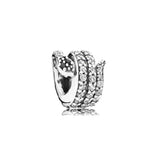 S925 Silver Bracelet Stopper Claw Clip Love Snake Sparkling Flowers
