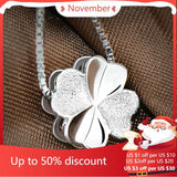 Sterling Silver Clover Necklaces & Pendants for Women Lady Gift