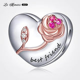 Family Love Bead Charms Silver Plating DIY Charm Bracelet