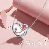 Family Love Bead Charms Silver Plating DIY Charm Bracelet