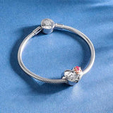 Family Love Bead Charms Silver Plating DIY Charm Bracelet