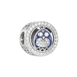 Enamel & CZ Owl Beads for Charms Bracelets 925 Sterling Silver Jewelry